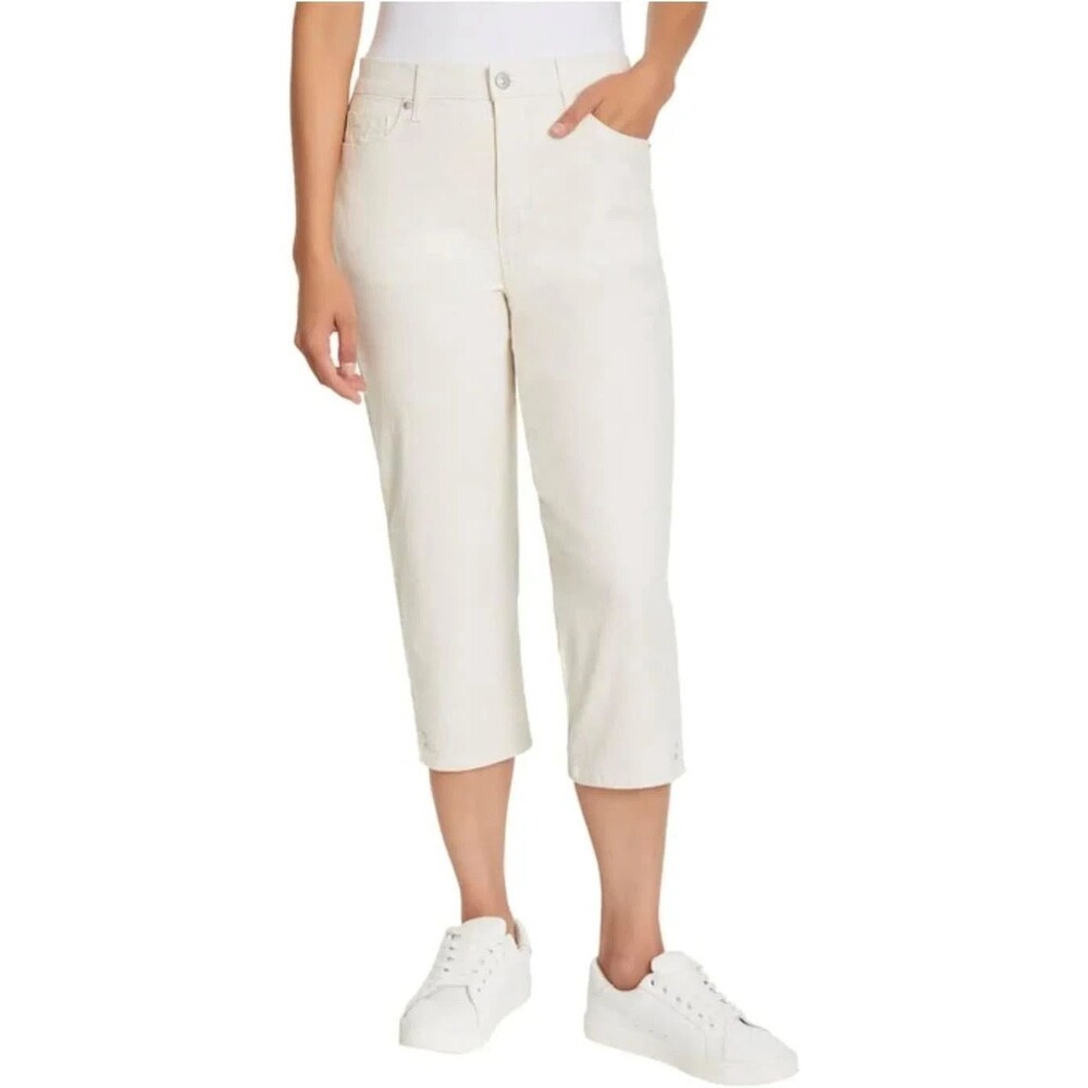 Gloria Vanderbilt Amanda Capri Pants Multi Print High Rise 5 Pocket Women’s 12